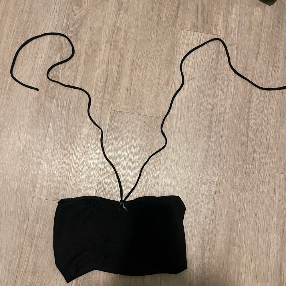 Zara Black Halter Neck Top | Size M